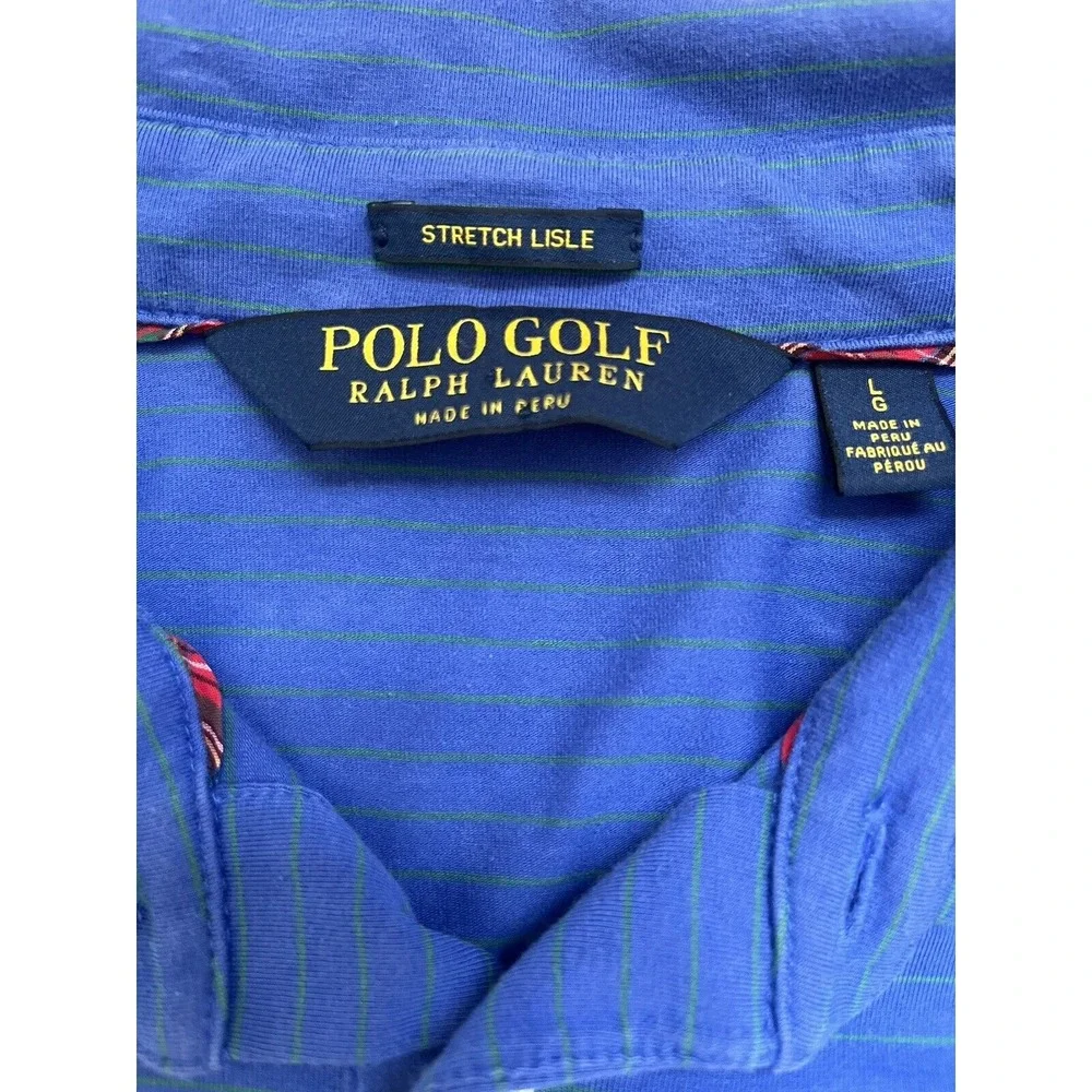 Polo Ralph Lauren Golf Men's SOFT Short Sleeve Button Polo Shirt Size Large Blue
